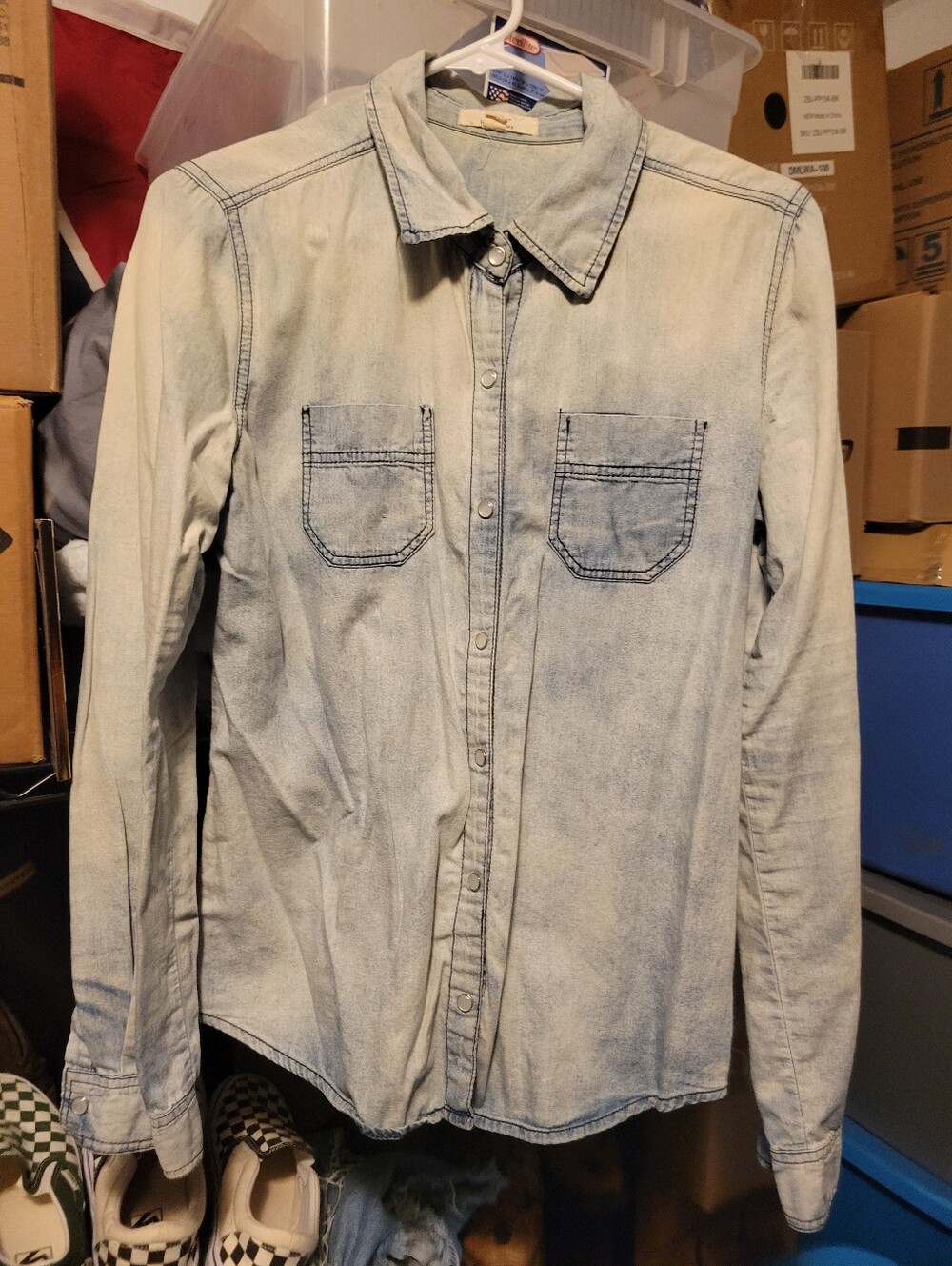 Blue Denim Button Up Shirt